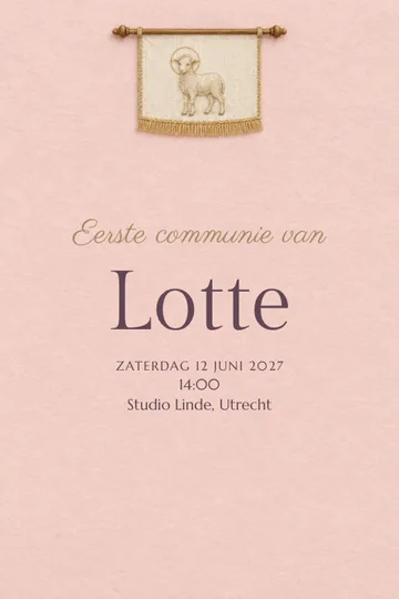 Uitnodiging met het ontwerp Een dag van vrede