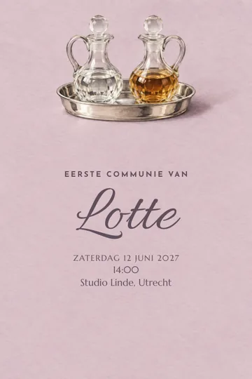 Uitnodiging met het ontwerp Een kostbaar moment