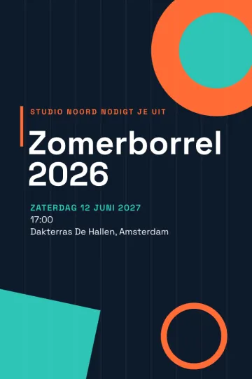 Uitnodiging met het ontwerp Geometrisch