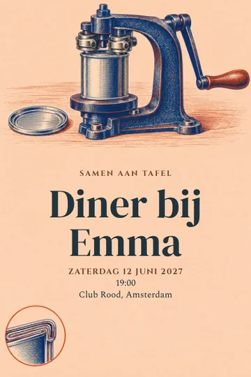 Uitnodiging met het ontwerp Inblikken atelier