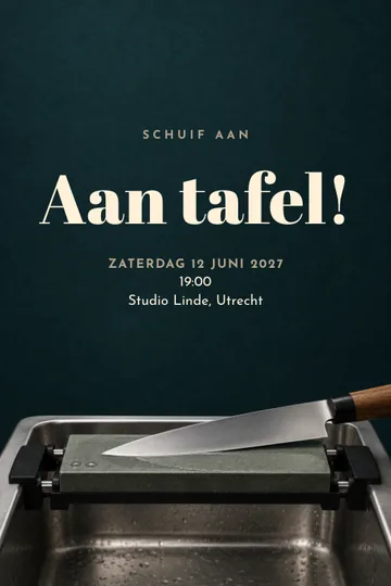 Uitnodiging met het ontwerp Scherpe smaken