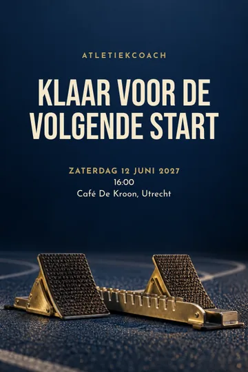 Uitnodiging met het ontwerp Atletiekcoach