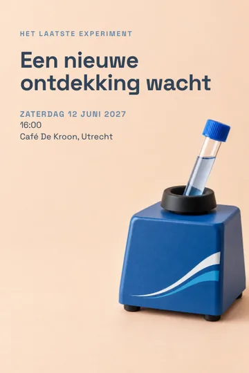 Uitnodiging met het ontwerp Laborant afscheid