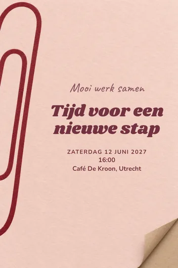 Uitnodiging met het ontwerp Mooi werk samen