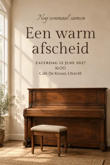Uitnodiging met het ontwerp Laatste akkoord