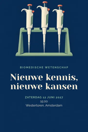 Uitnodiging met het ontwerp Biomedische wetenschap