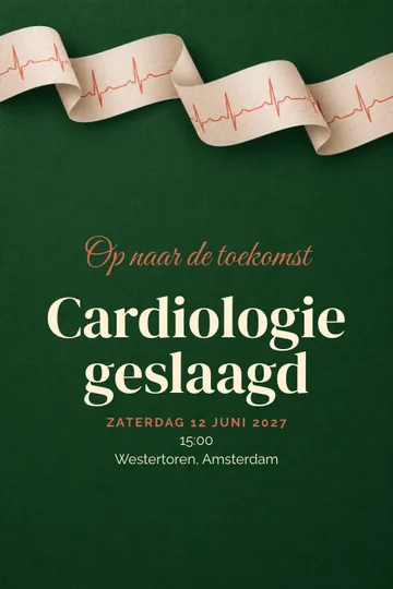 Uitnodiging met het ontwerp Cardiologie