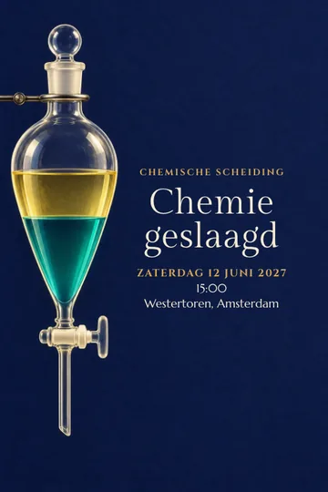Uitnodiging met het ontwerp Chemische scheiding