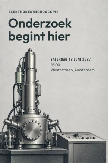 Uitnodiging met het ontwerp Elektronenmicroscopie