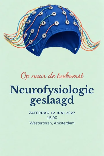 Uitnodiging met het ontwerp Neurofysiologie
