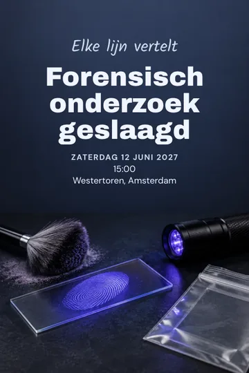 Uitnodiging met het ontwerp Elke lijn vertelt