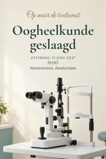 Uitnodiging met het ontwerp Oogheelkunde
