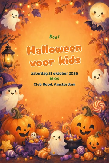 Uitnodiging met het ontwerp Spookjesfeest