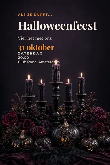 Uitnodiging met het ontwerp Spooky soirée