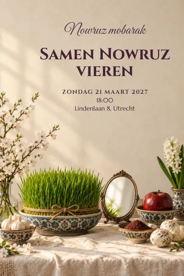 Uitnodiging met het ontwerp Een groen begin