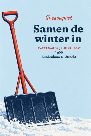 Uitnodiging met het ontwerp Winterkracht