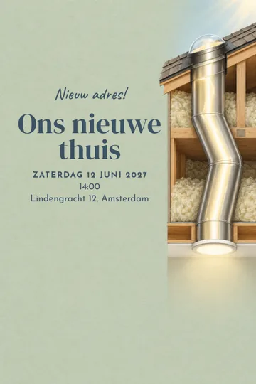 Uitnodiging met het ontwerp Licht van boven