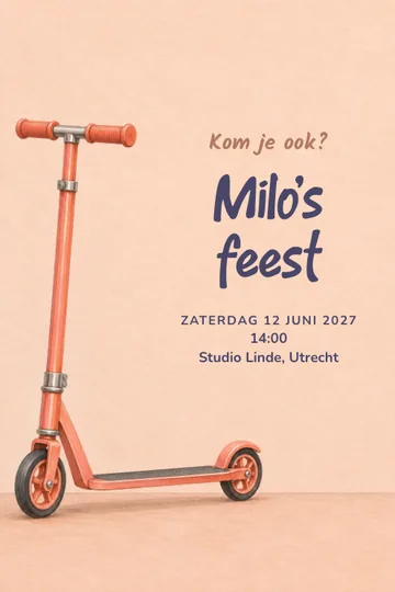 Uitnodiging met het ontwerp Steppenfeest