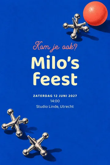 Uitnodiging met het ontwerp Bikkelfeest