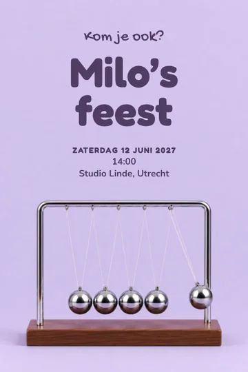 Uitnodiging met het ontwerp Tik, tik, tik