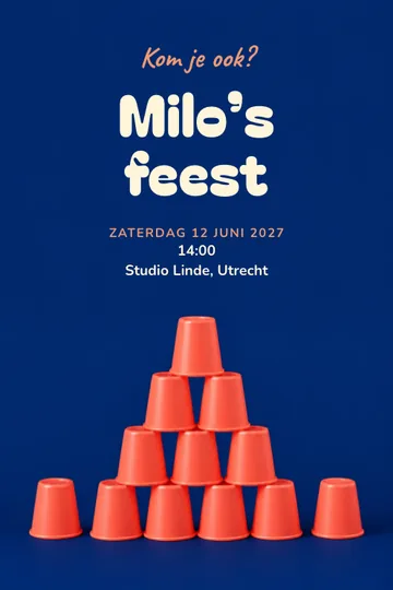 Uitnodiging met het ontwerp Bekertorenfeest