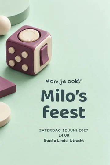 Uitnodiging met het ontwerp Klik en draai