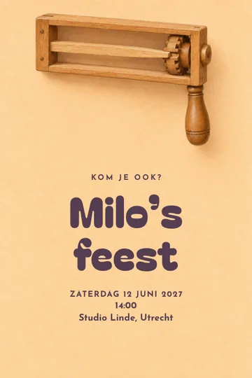 Uitnodiging met het ontwerp Ratelritme