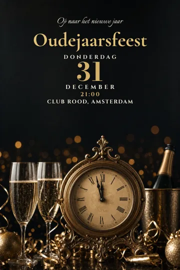 Uitnodiging met het ontwerp Aftellen