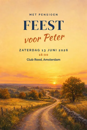 Uitnodiging met het ontwerp Gouden jaren