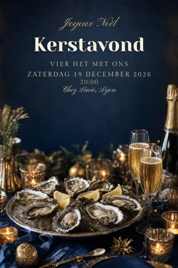 Uitnodiging met het ontwerp Réveillon