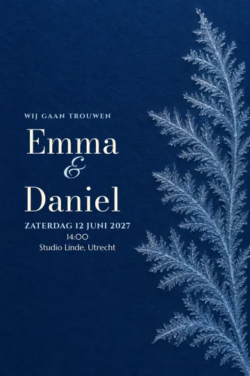 Uitnodiging met het ontwerp Een winters wonder