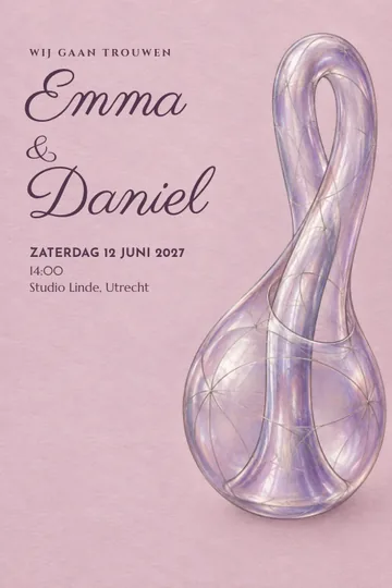 Uitnodiging met het ontwerp Een onverwachte verbinding